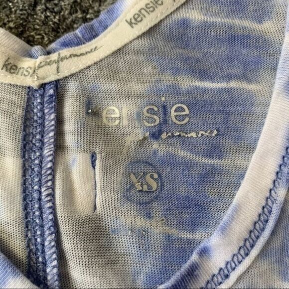 Kensie Performance Tie-Dye Tank Blue Lightweight - Picture 7 of 10